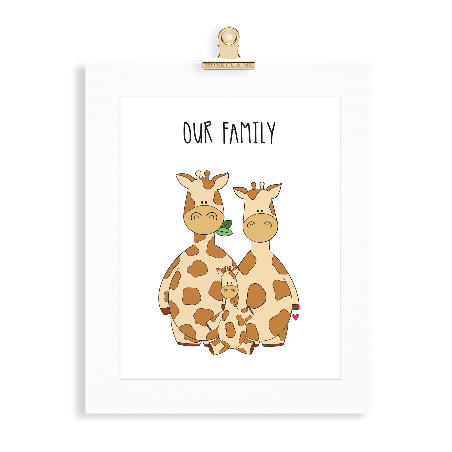 Giraffe Family (2 Parents) - Monkey & Me UK