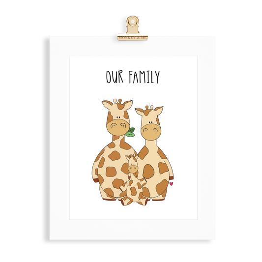 Giraffe Family (2 Parents) - Monkey & Me UK
