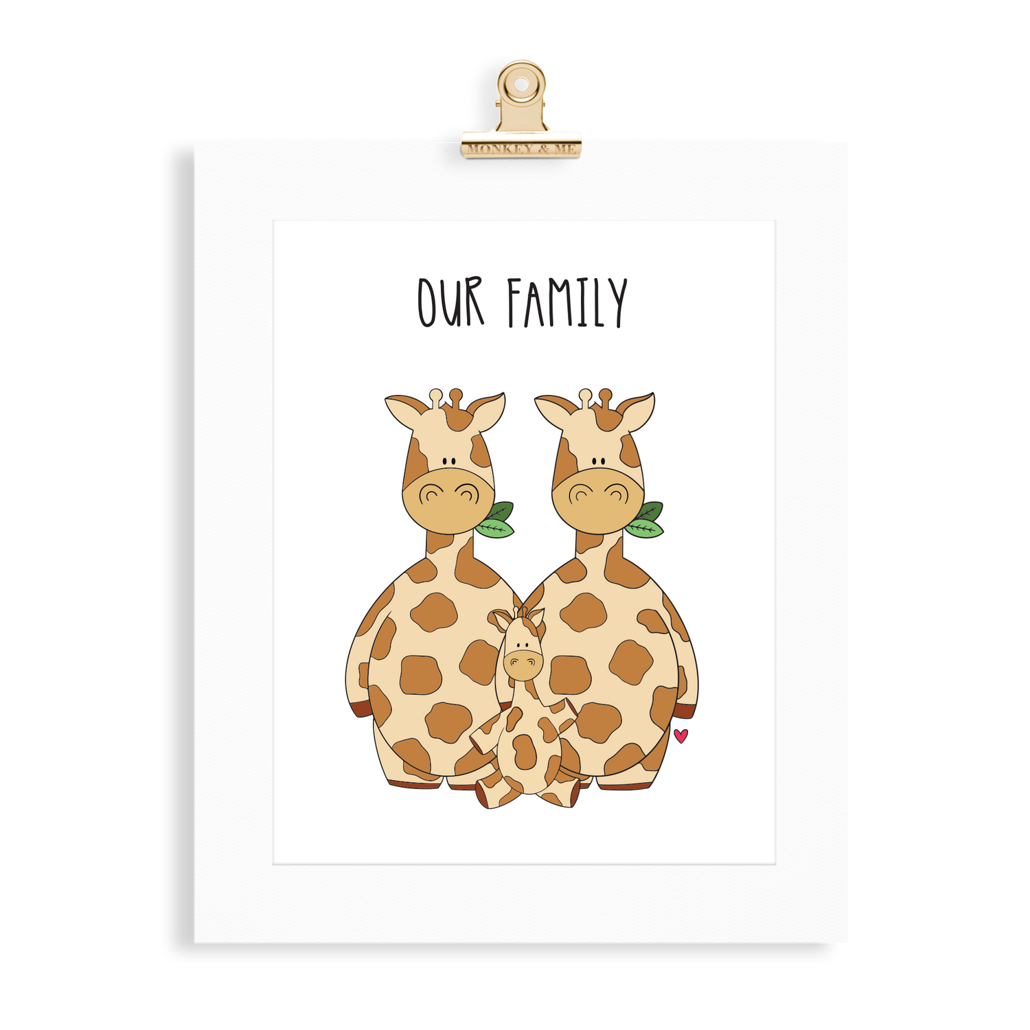 Giraffe Family (2 Parents) - Monkey & Me UK