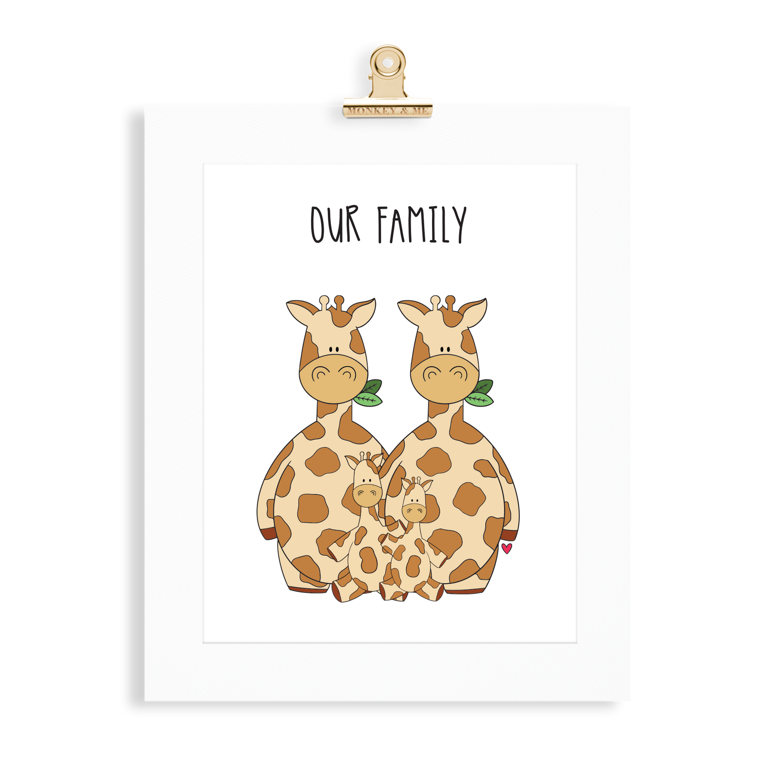 Giraffe Family (2 Parents) - Monkey & Me UK