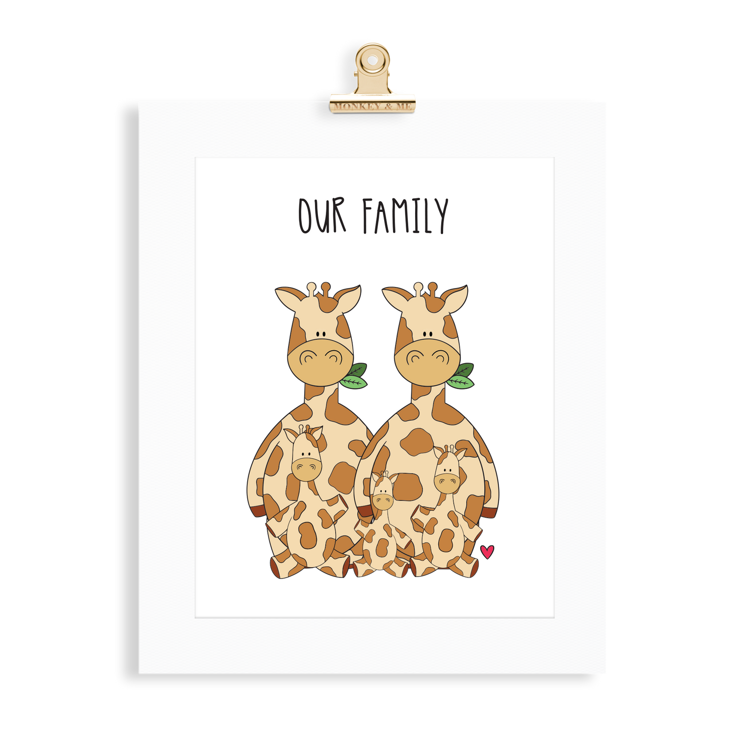 Giraffe Family (2 Parents) - Monkey & Me UK