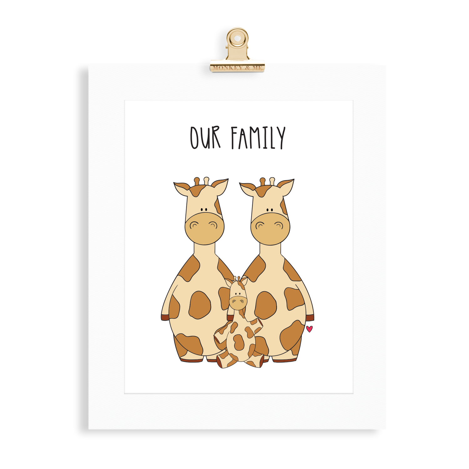 Giraffe Family (2 Parents) - Monkey & Me UK