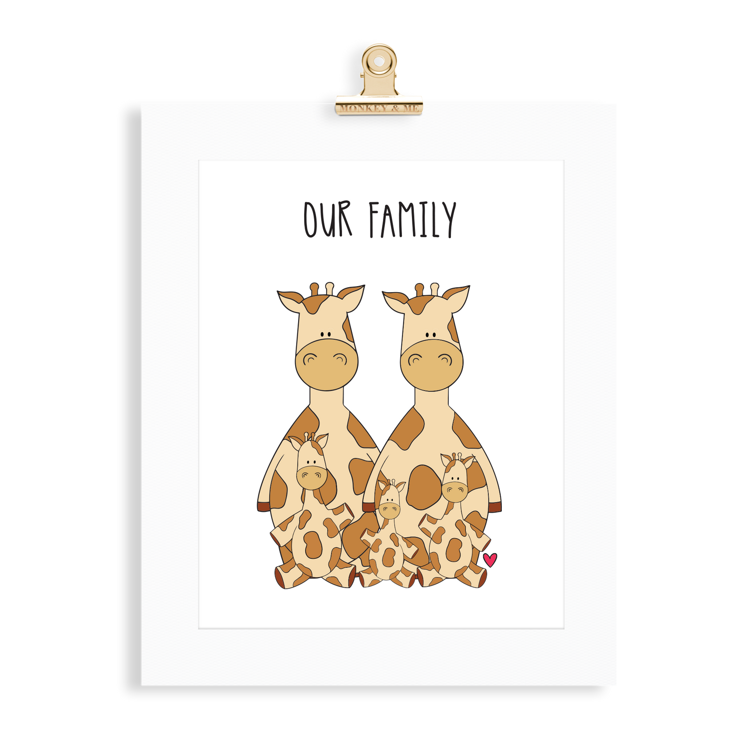 Giraffe Family (2 Parents) - Monkey & Me UK