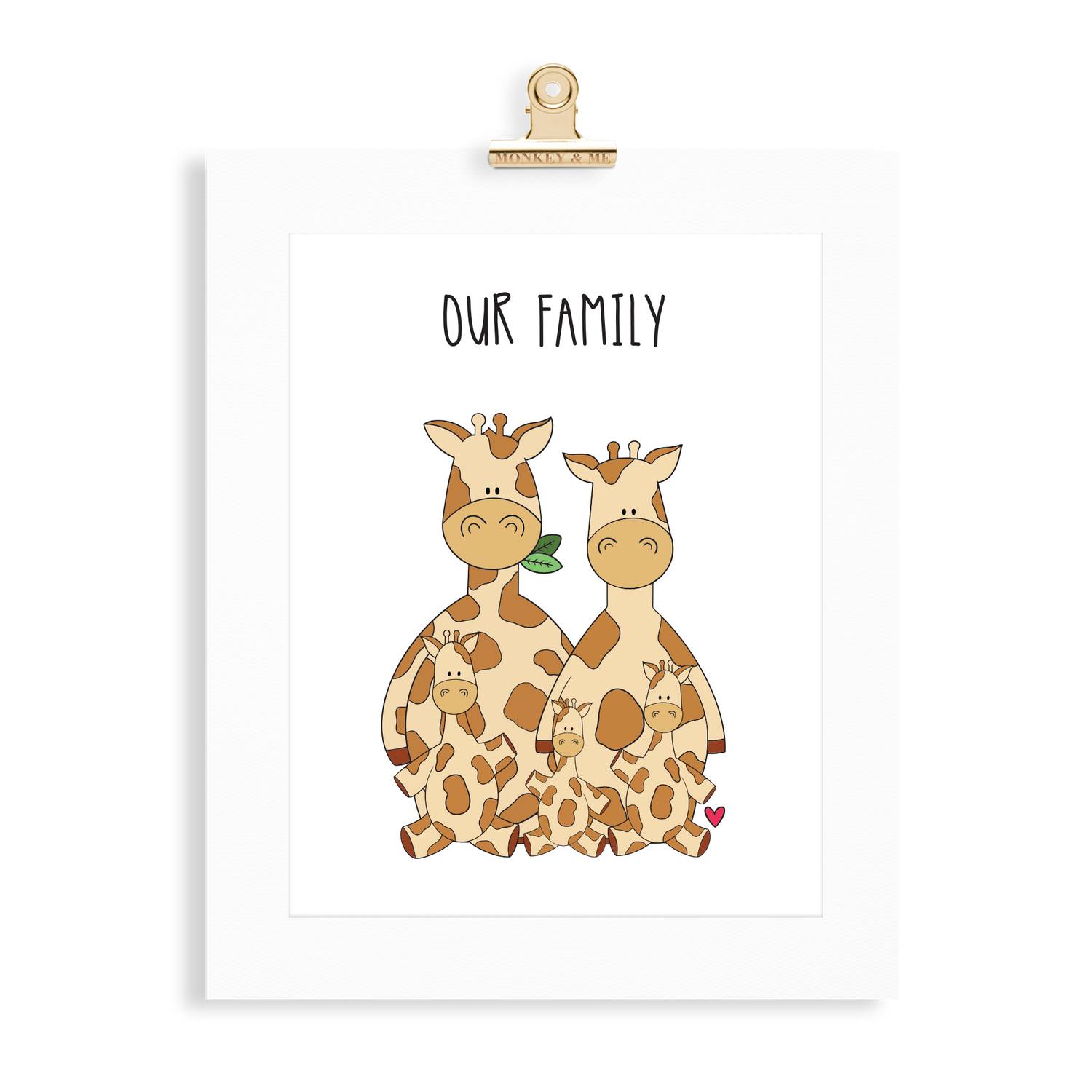 Giraffe Family (2 Parents) - Monkey & Me UK