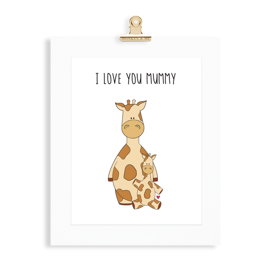 Giraffe Print (Love you Mummy) - Monkey & Me UK