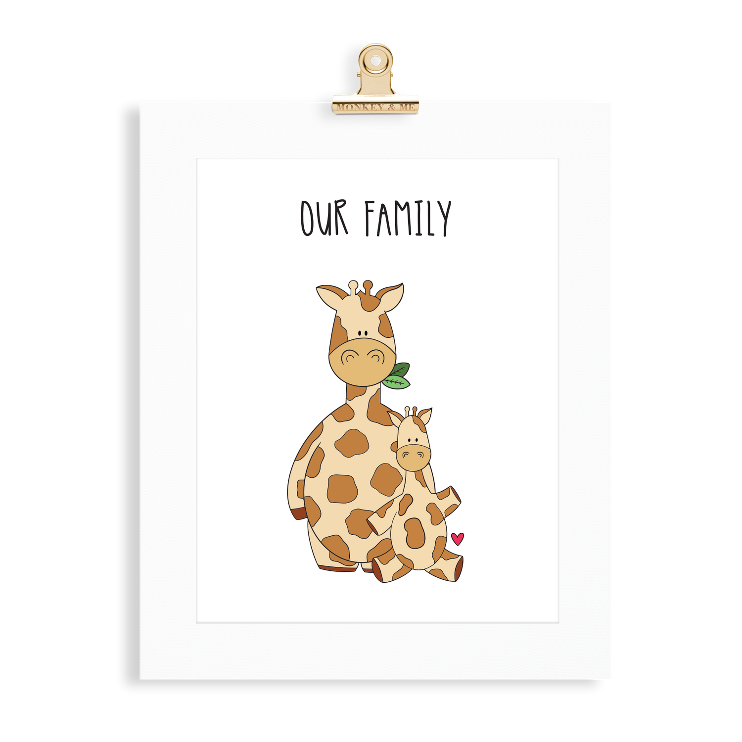 Giraffe Family (1 Parent) - Monkey & Me UK