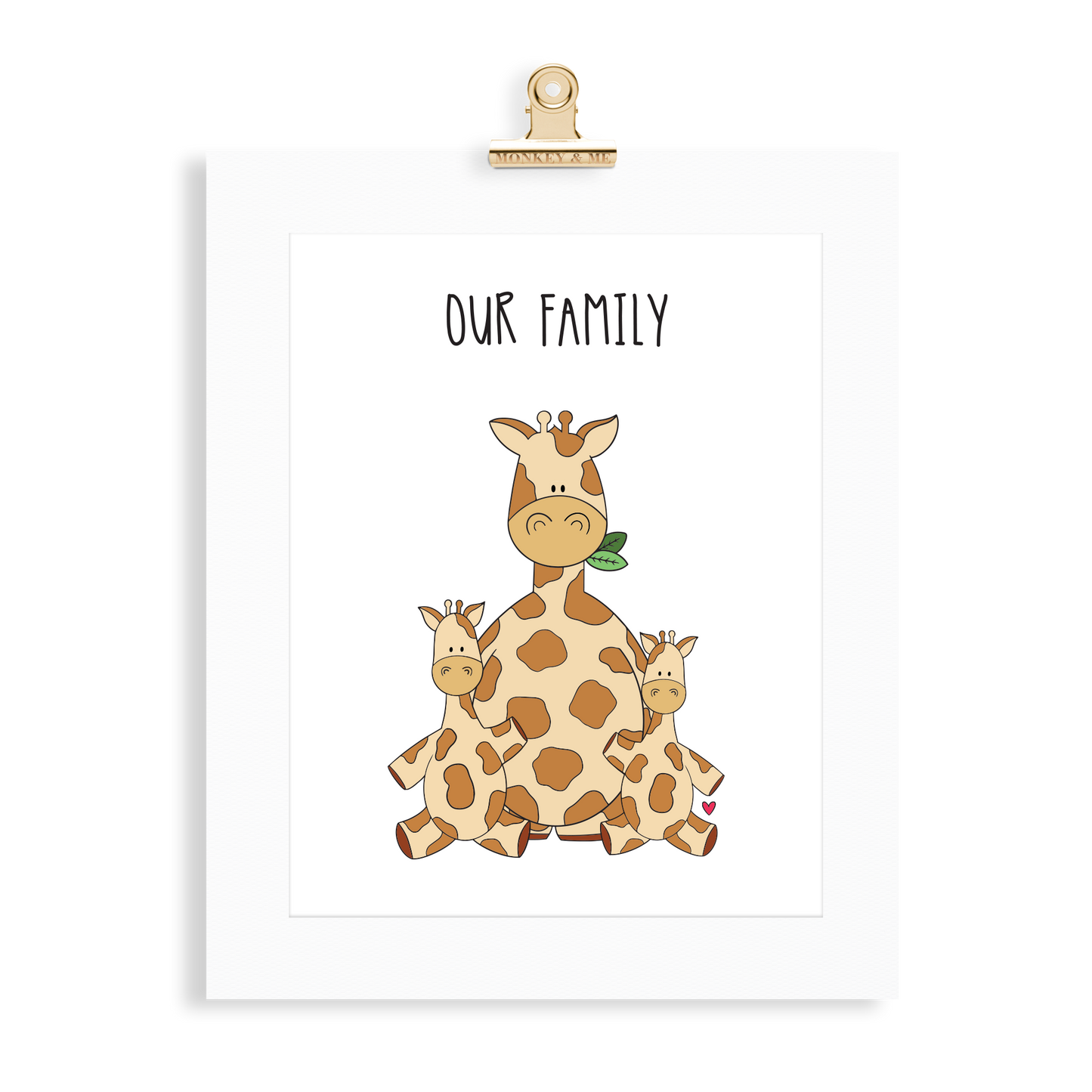Giraffe Family (1 Parent) - Monkey & Me UK
