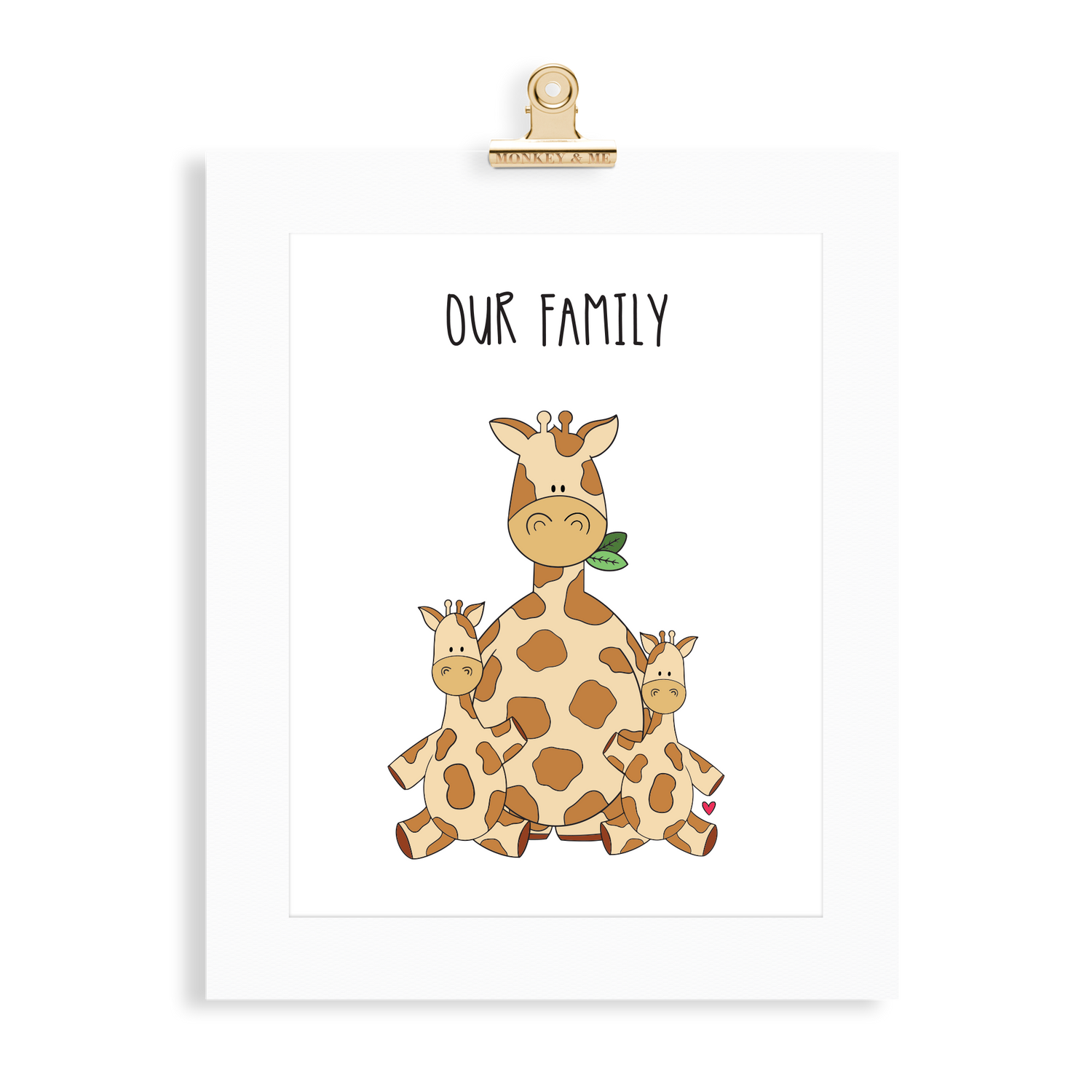 Giraffe Family (1 Parent) - Monkey & Me UK