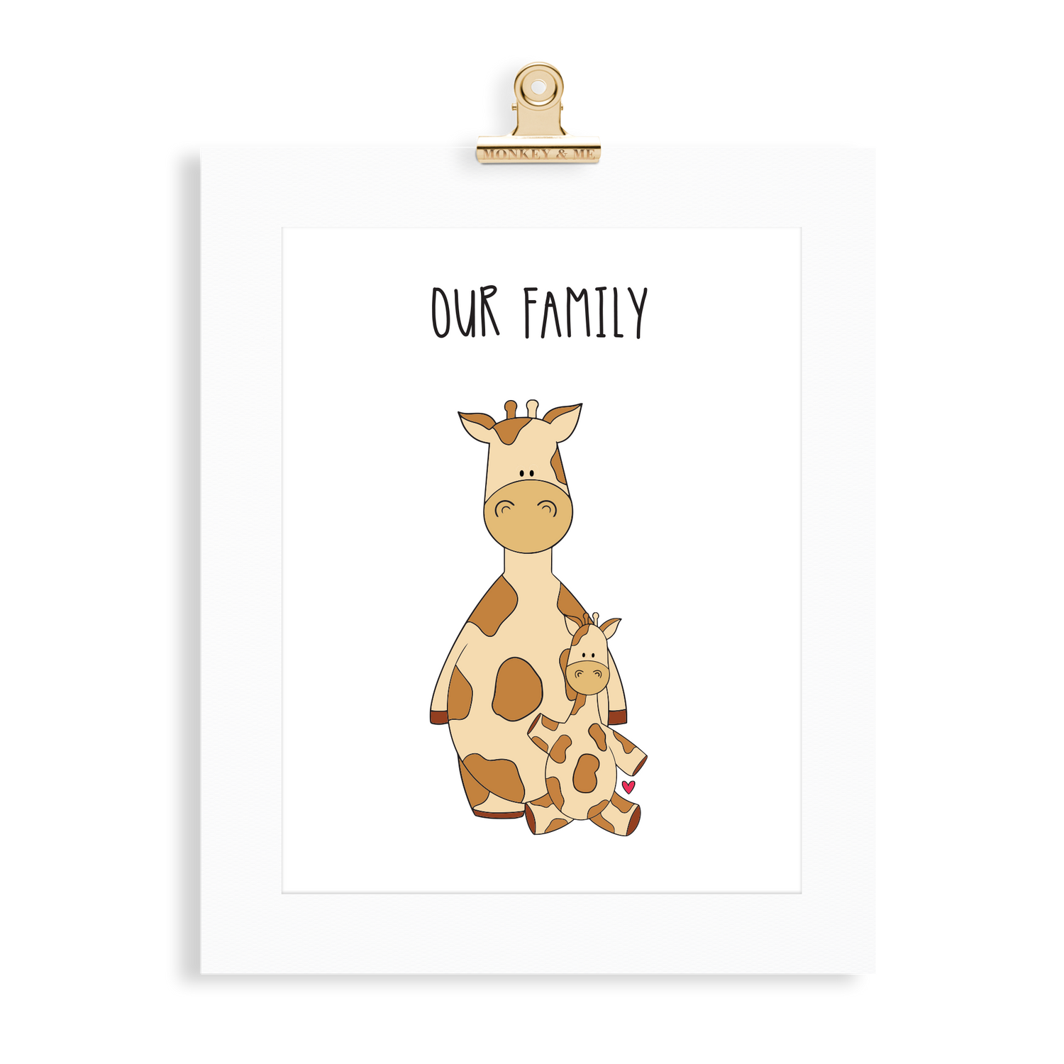 Giraffe Family (1 Parent) - Monkey & Me UK