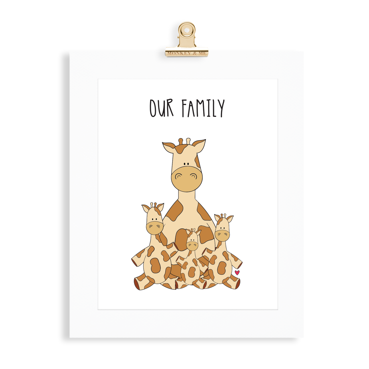 Giraffe Family (1 Parent) - Monkey & Me UK