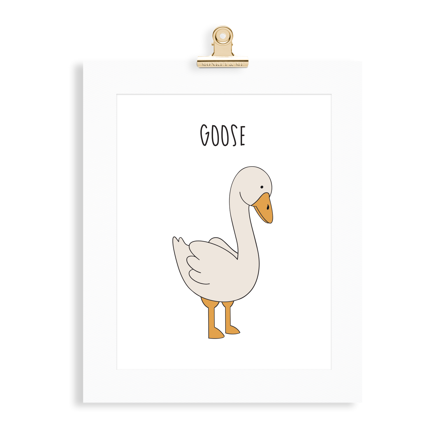 Goose print  (A5 or A4 unframed) - Monkey & Me UK