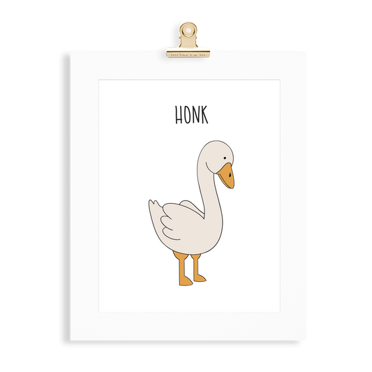 Goose print  (A5 or A4 unframed) - Monkey & Me UK