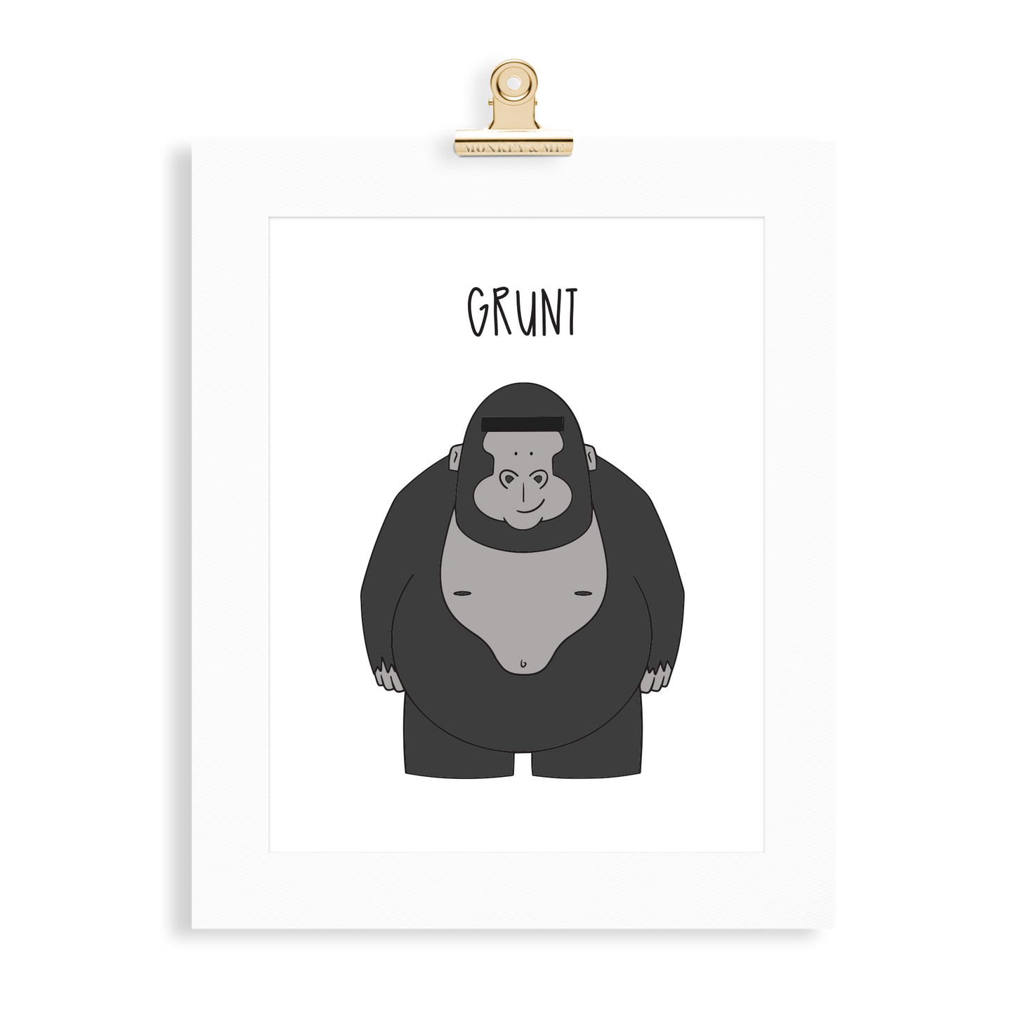 Gorilla print  (A5 or A4 unframed) - Monkey & Me UK