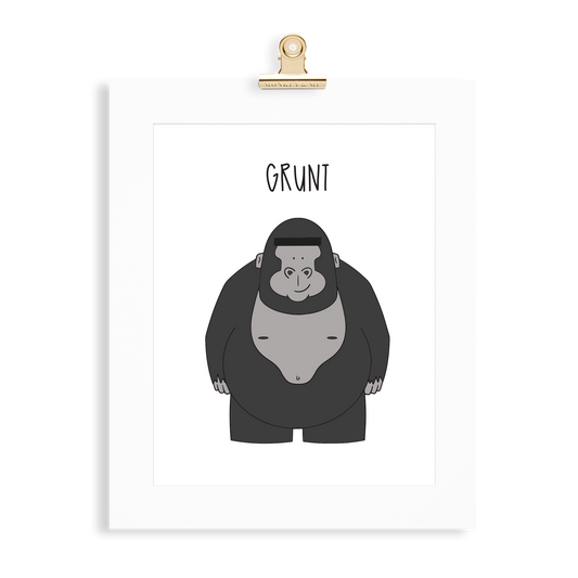 Gorilla print  (A5 or A4 unframed) - Monkey & Me UK