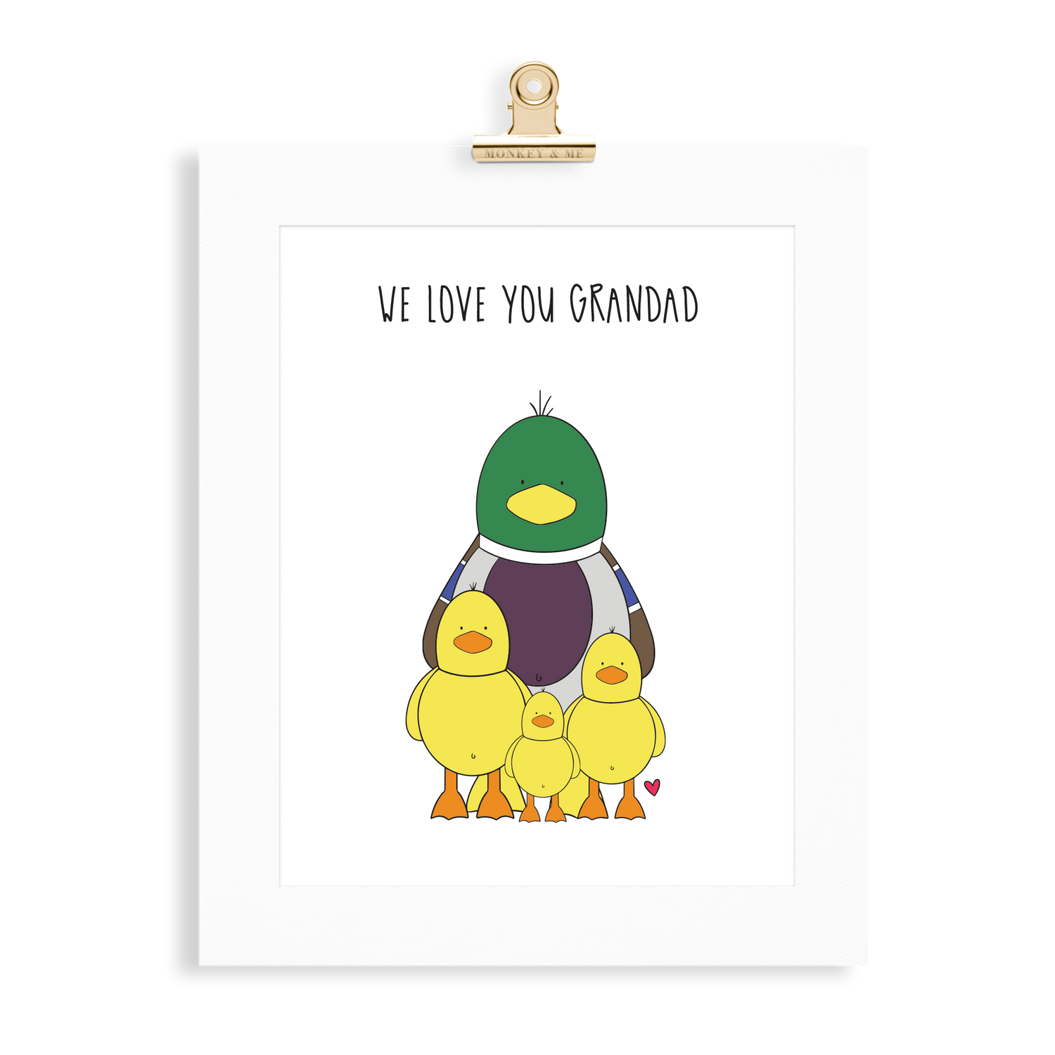 Duck Print (Love you Grandad) - Monkey & Me UK