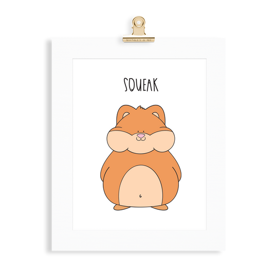 Hamster print  (A5 or A4 unframed) - Monkey & Me UK