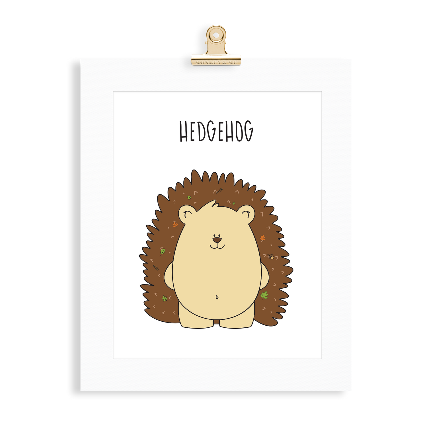 Hedgehog print (A5 or A4 unframed) - Monkey & Me UK