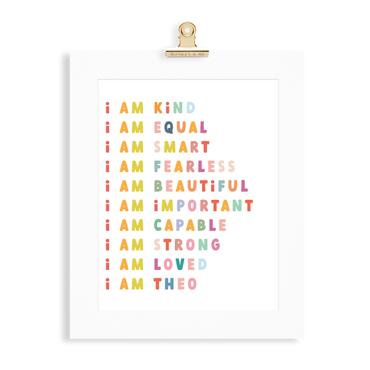 I Am Print (Personalise) - Monkey & Me UK