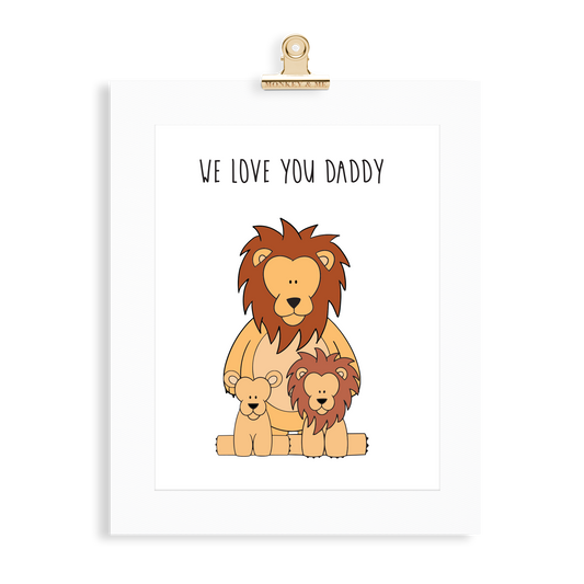 Lion Print (Love you Daddy) - Monkey & Me UK