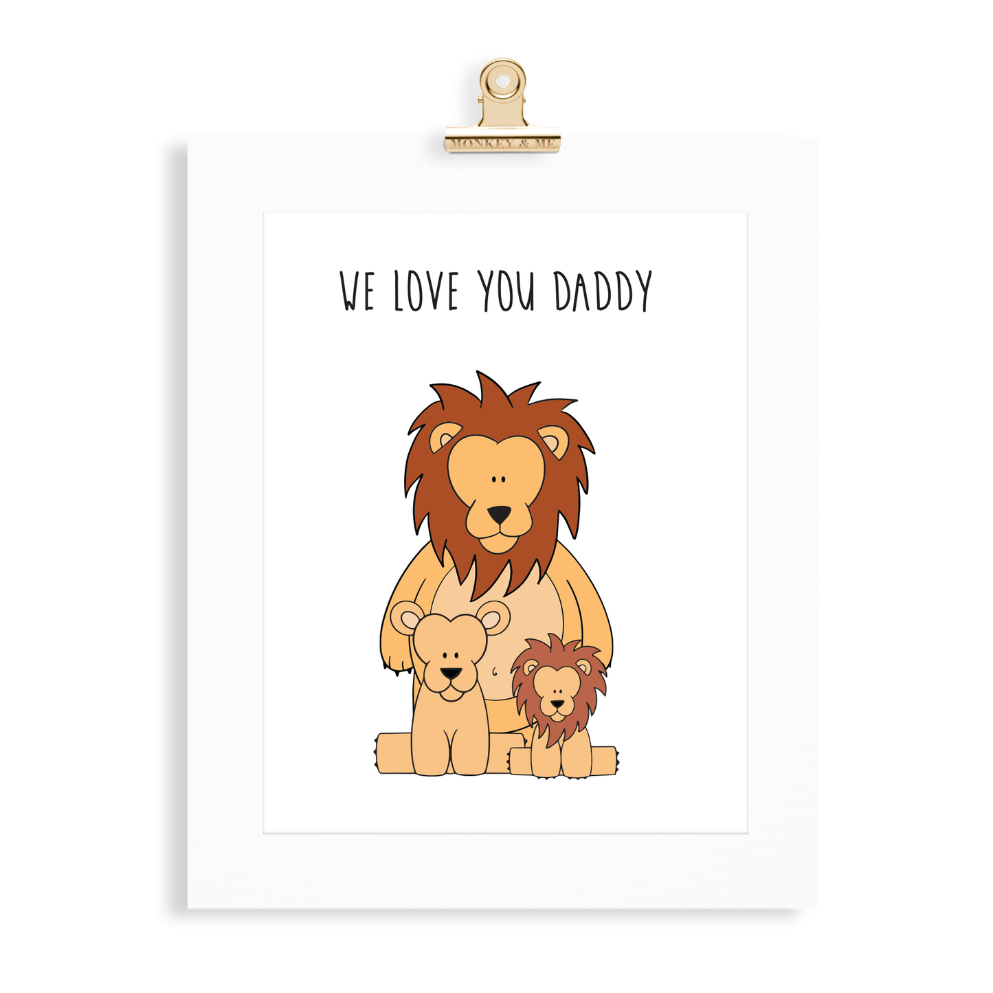 Lion Print (Love you Daddy) - Monkey & Me UK