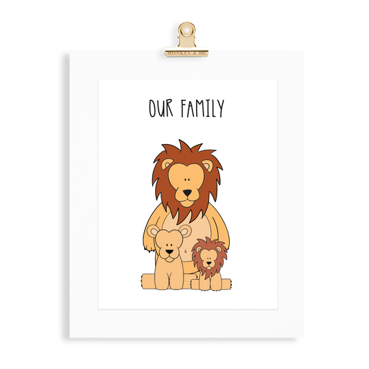 Lion/Lioness Family (1 Parent) - Monkey & Me UK