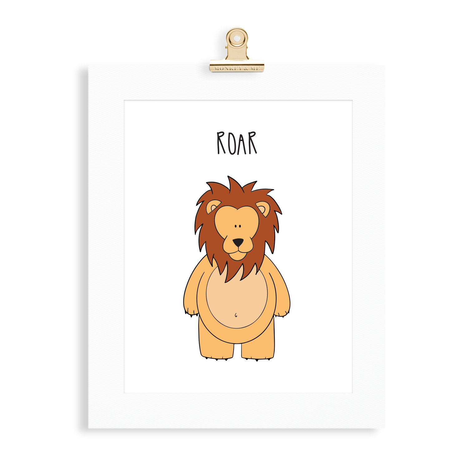 Lion print  (A5 or A4 unframed) - Monkey & Me UK