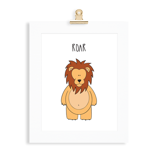 Lion print  (A5 or A4 unframed) - Monkey & Me UK