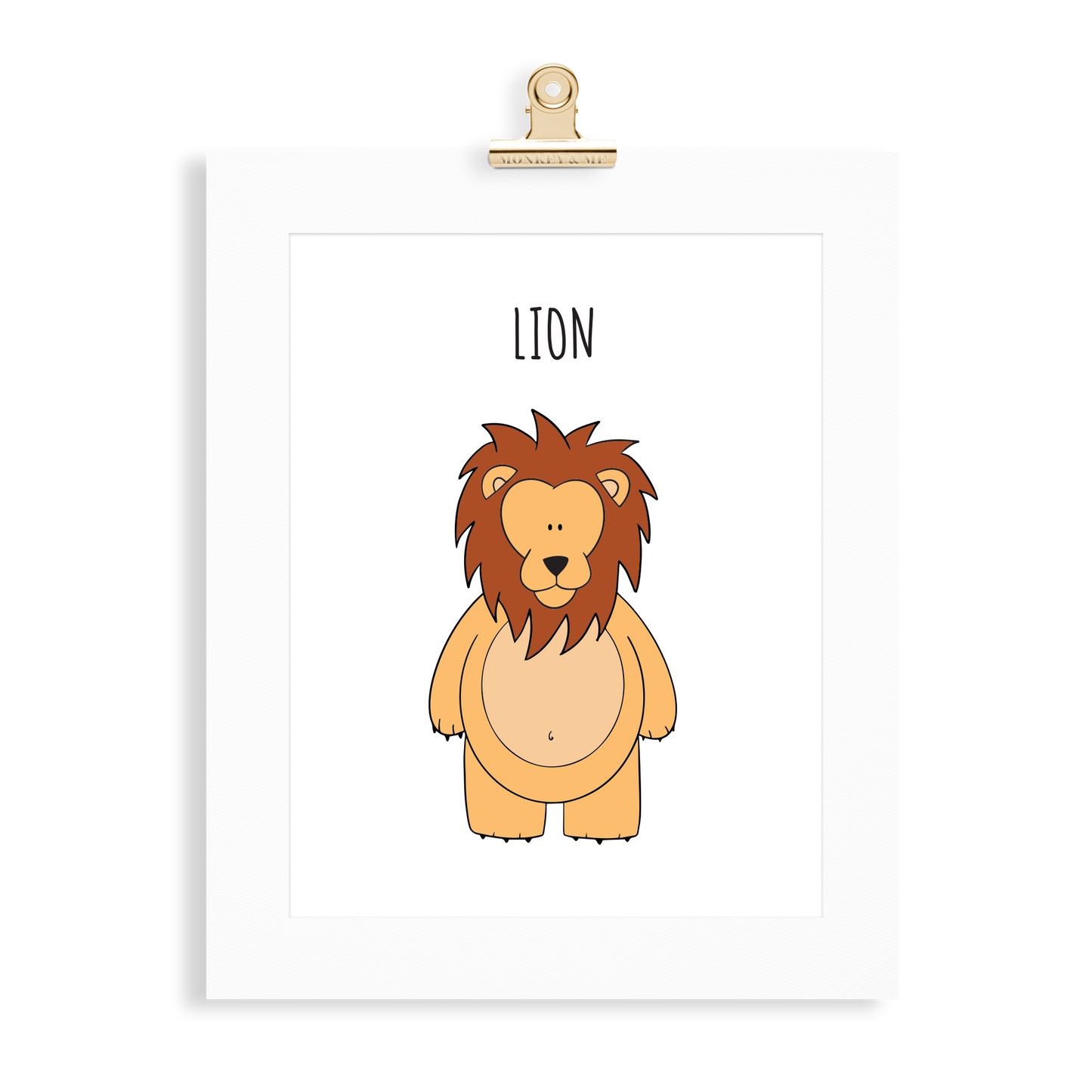 Lion print  (A5 or A4 unframed) - Monkey & Me UK