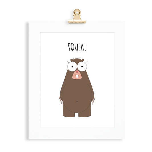 Mole print  (A5 or A4 unframed) - Monkey & Me UK