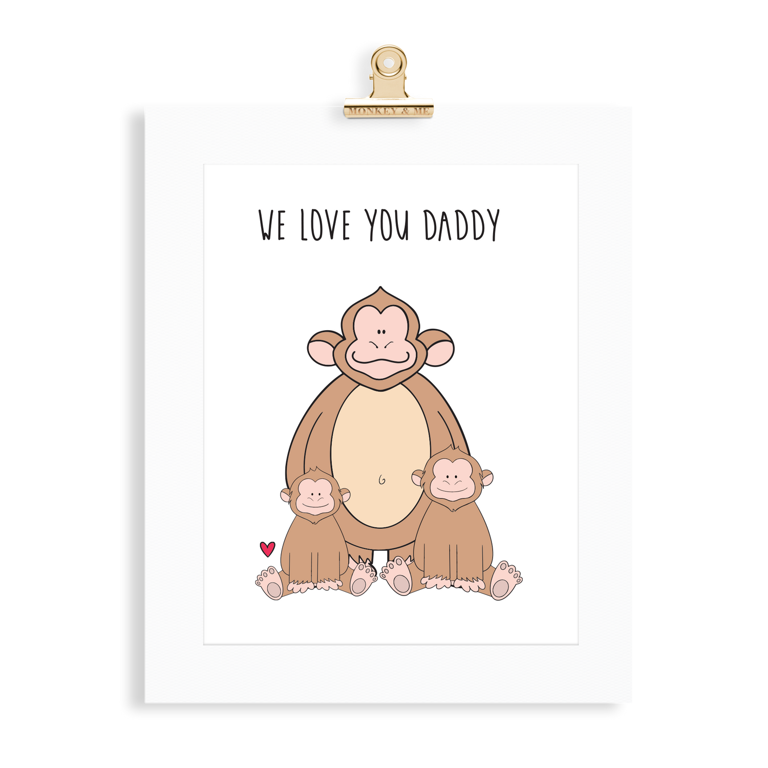 Monkey Print (Love you Daddy) - Monkey & Me UK