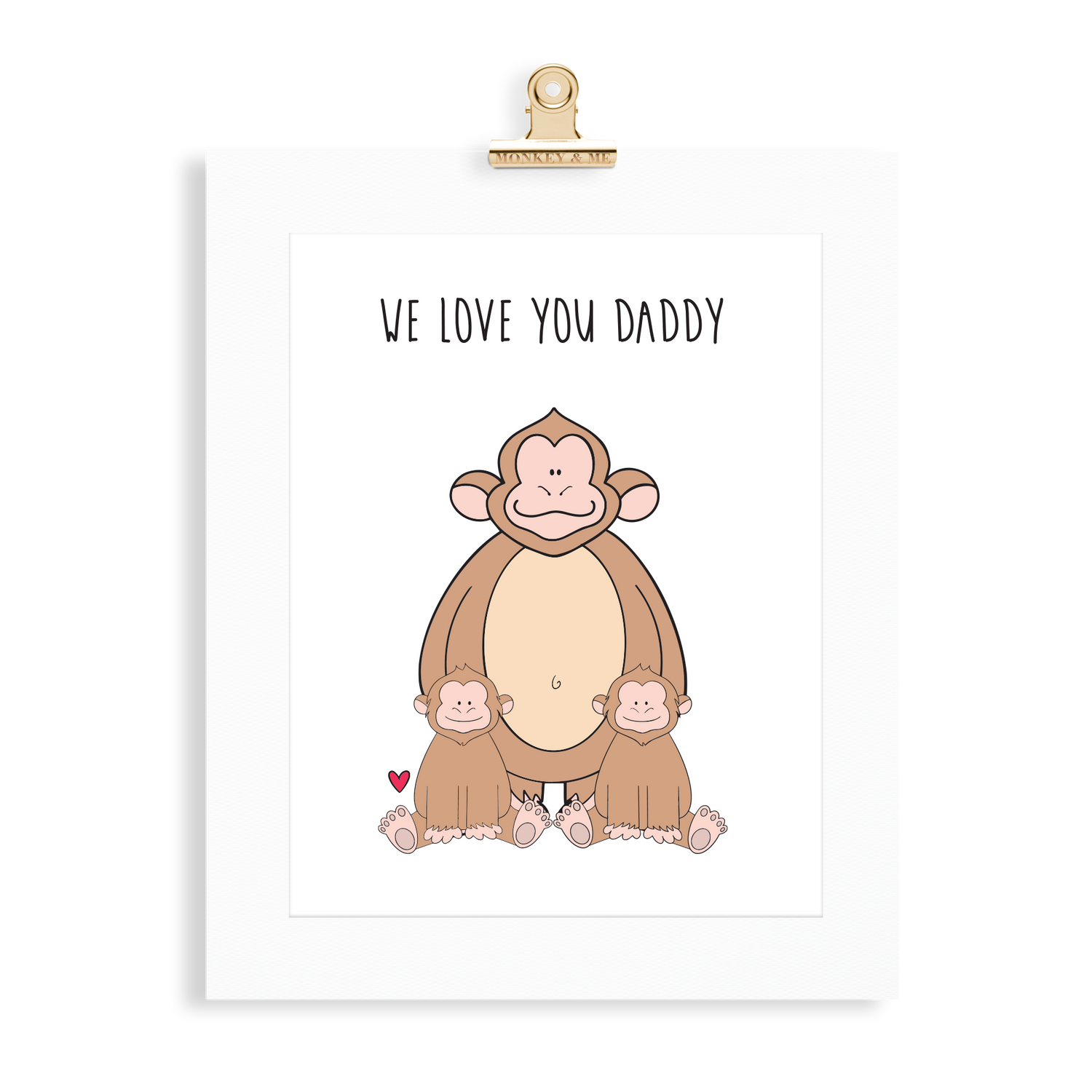 Monkey Print (Love you Daddy) - Monkey & Me UK