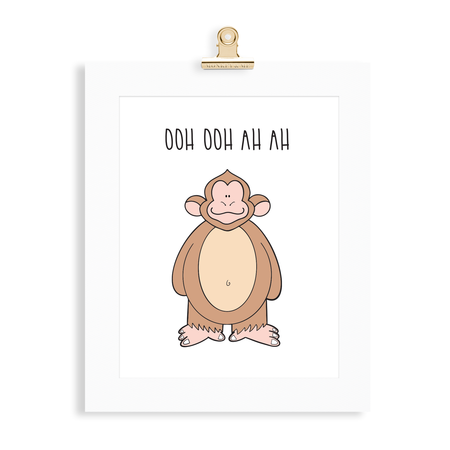 Monkey print  (A5 or A4 unframed) - Monkey & Me UK