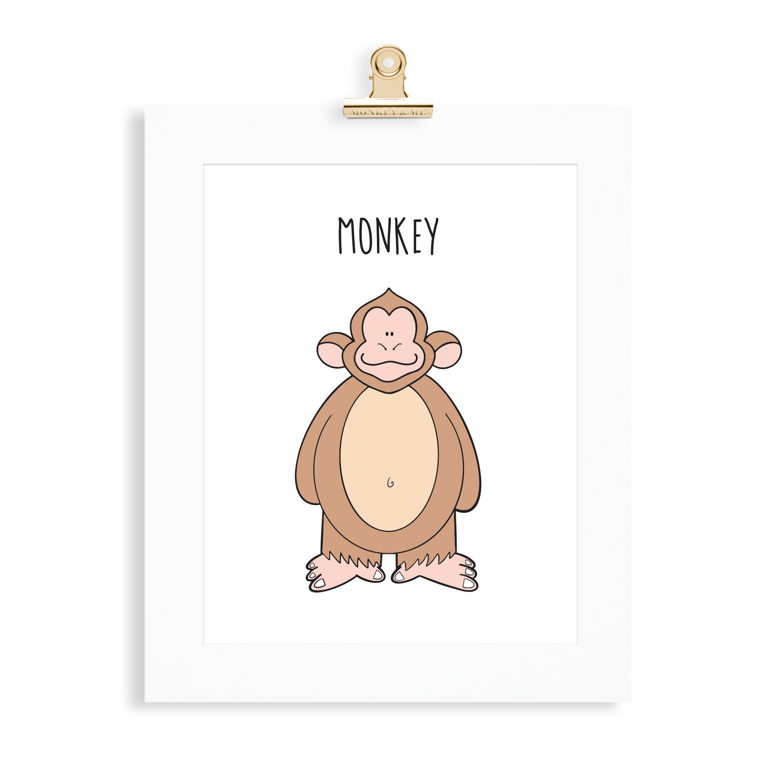 Monkey print  (A5 or A4 unframed) - Monkey & Me UK