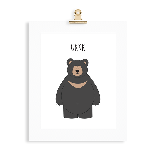 Moon Bear print  (A5 or A4 unframed) - Monkey & Me UK