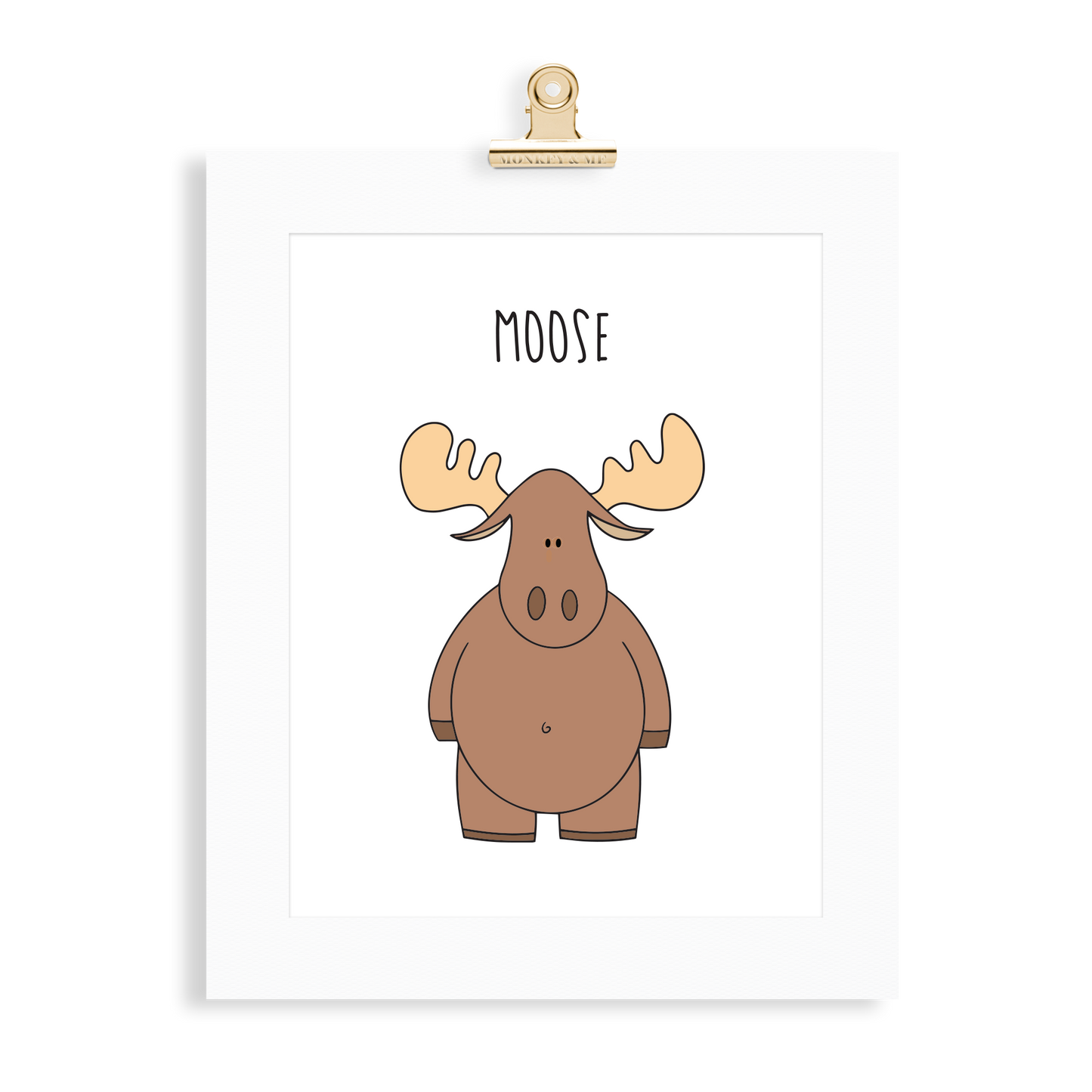 Moose print  (A5 or A4 unframed) - Monkey & Me UK