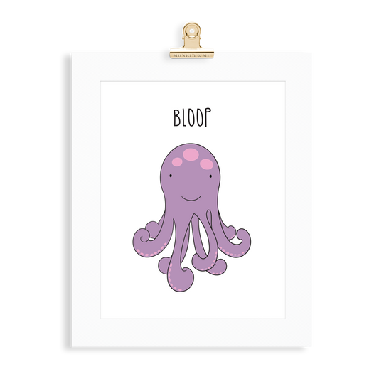 Octopus print  (A5 or A4 unframed) - Monkey & Me UK