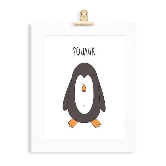 Penguin print  (A5 or A4 unframed) - Monkey & Me UK