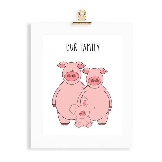 Pig Family (2 Parents) - Monkey & Me UK