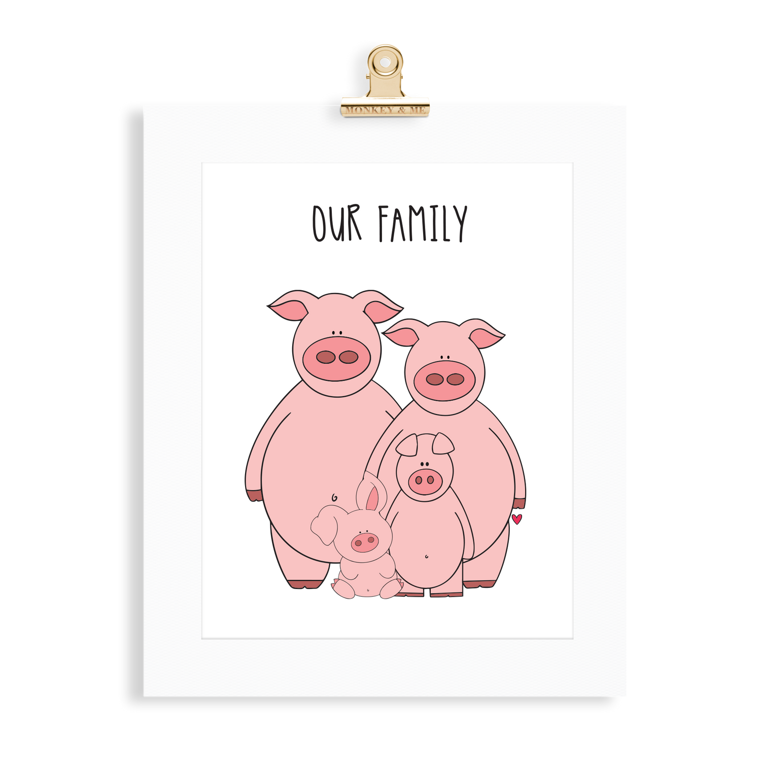 Pig Family (2 Parents) - Monkey & Me UK