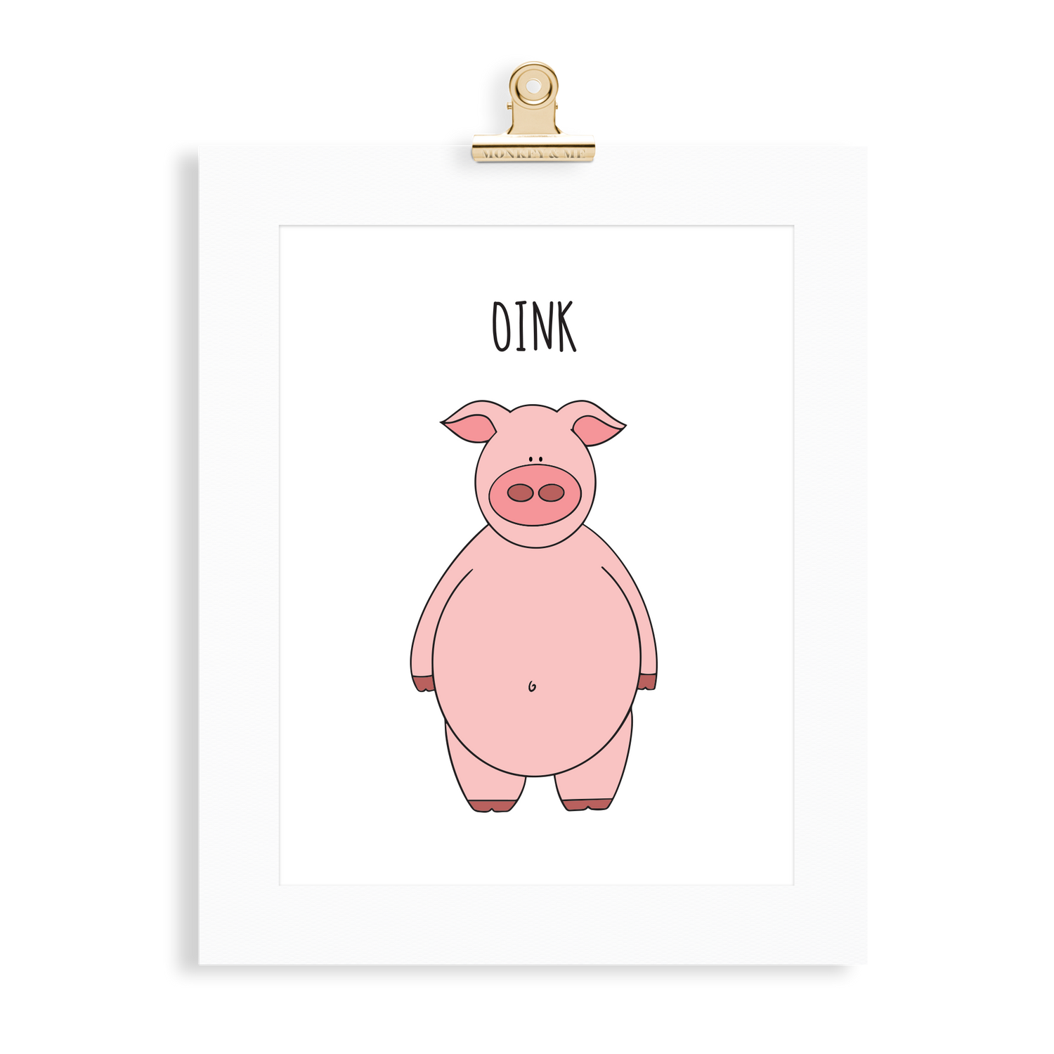 Pig print  (A5 or A4 unframed) - Monkey & Me UK