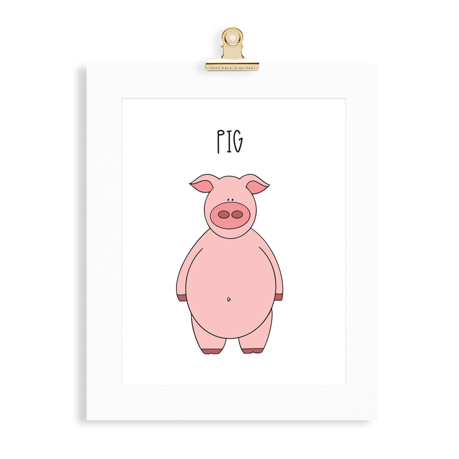 Pig print  (A5 or A4 unframed) - Monkey & Me UK
