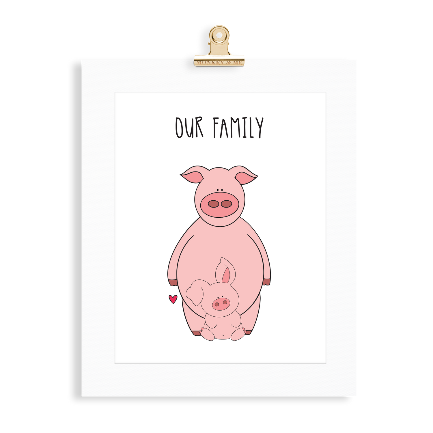 Pig Family (1 Parent) - Monkey & Me UK