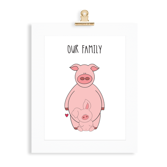 Pig Family (1 Parent) - Monkey & Me UK