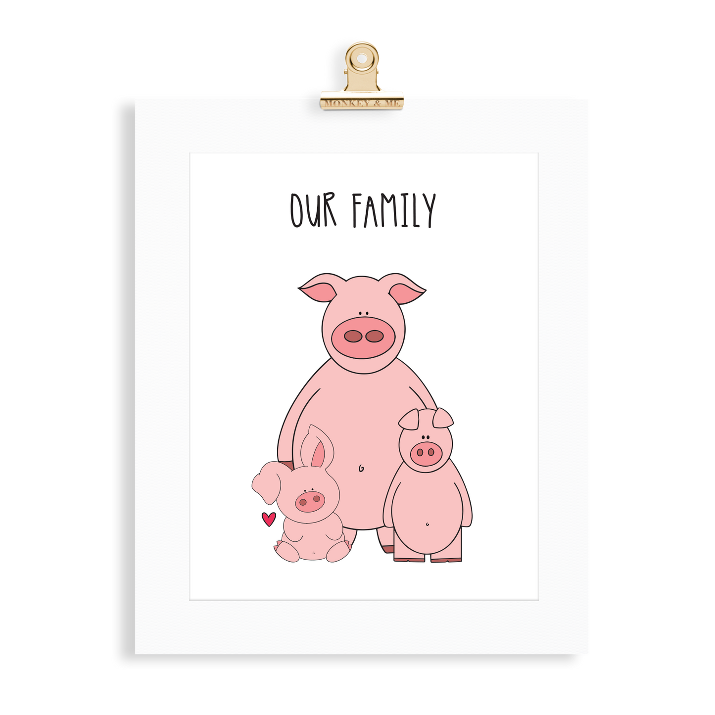 Pig Family (1 Parent) - Monkey & Me UK