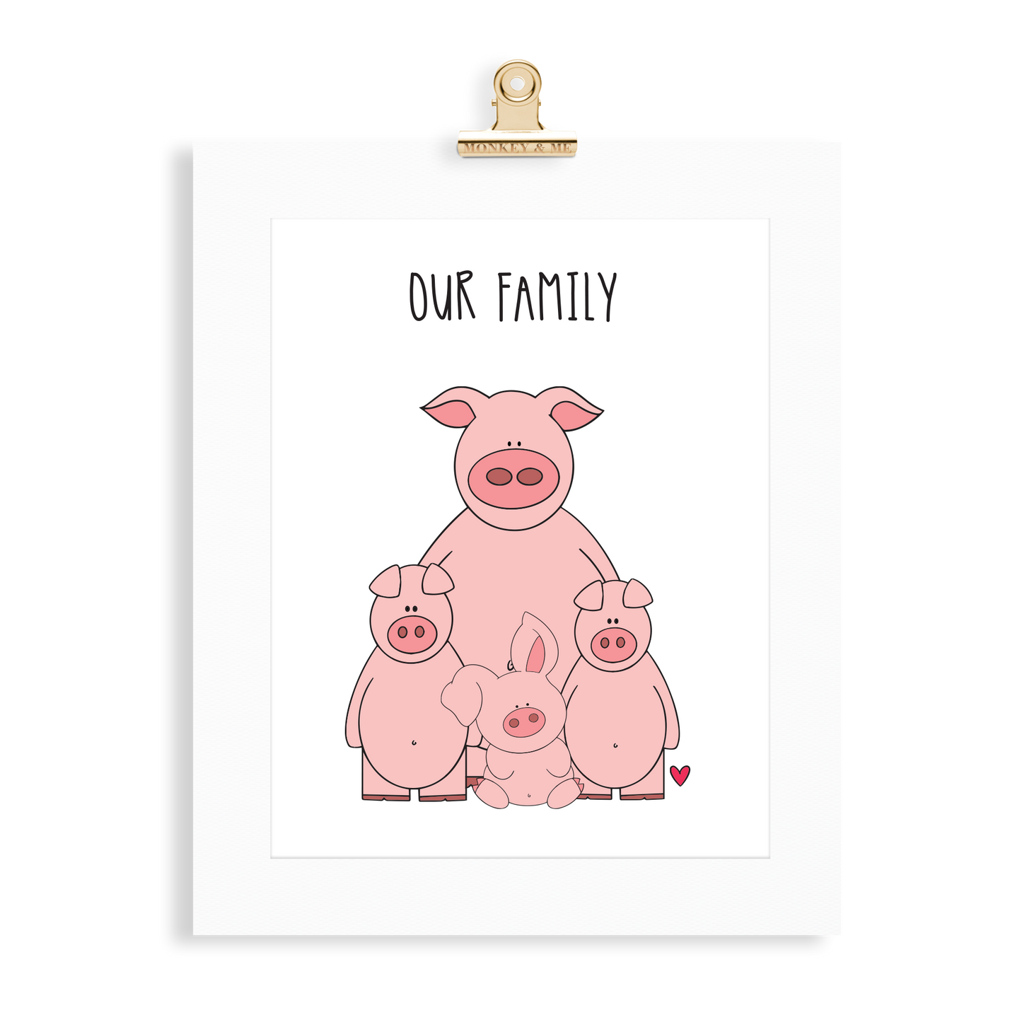 Pig Family (1 Parent) - Monkey & Me UK