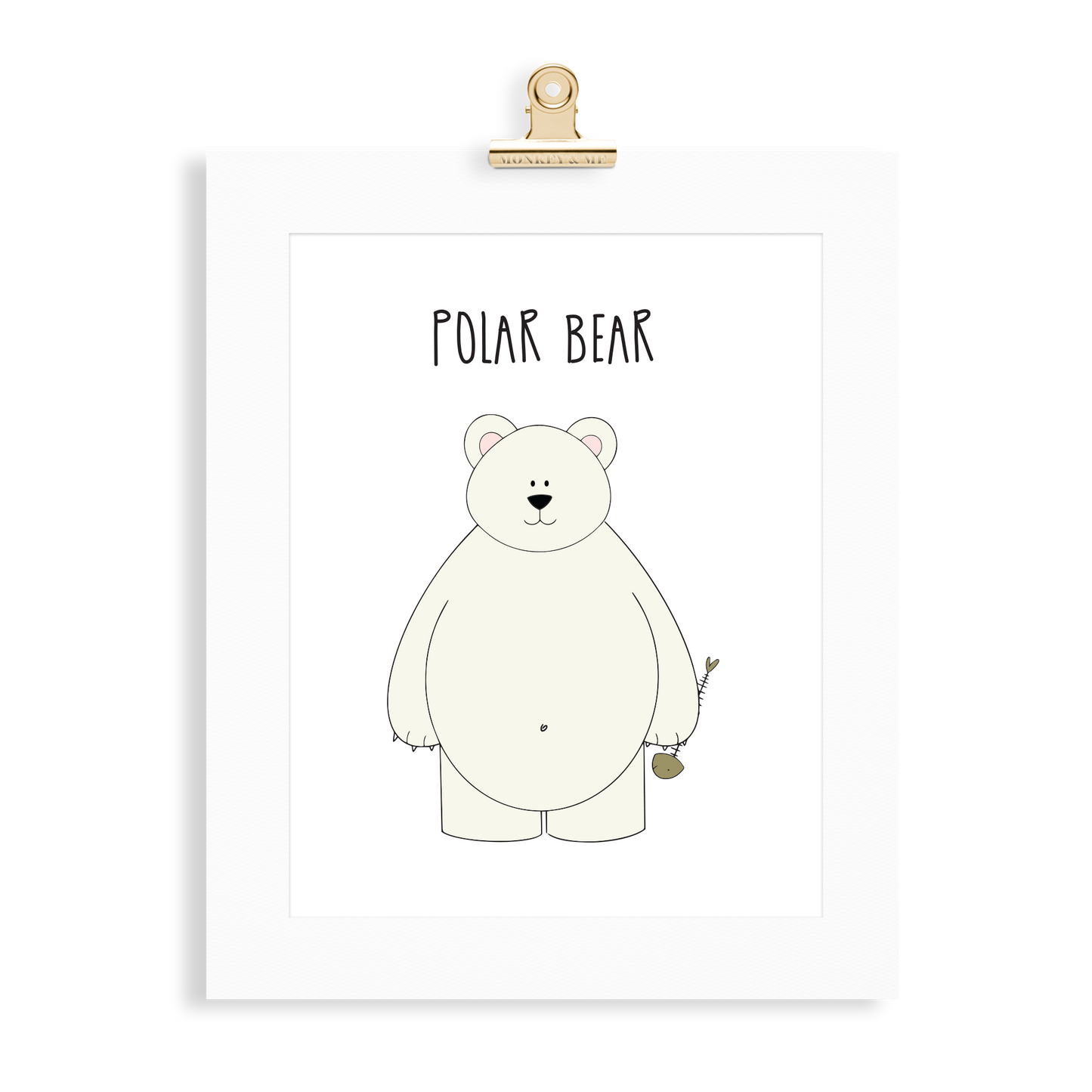 Polar Bear print  (A5 or A4 unframed) - Monkey & Me UK
