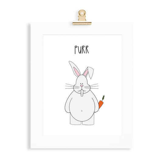 Rabbit print  (A5 or A4 unframed) - Monkey & Me UK