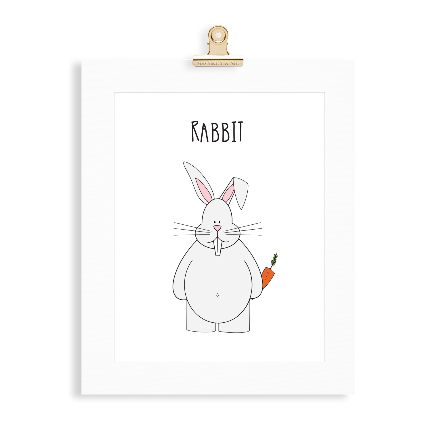 Rabbit print  (A5 or A4 unframed) - Monkey & Me UK