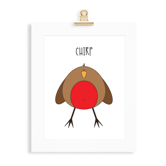Robin print  (A5 or A4 unframed) - Monkey & Me UK