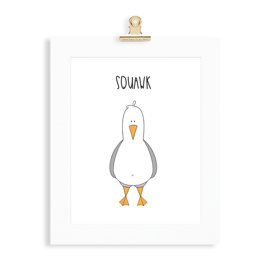 Seagull print  (A5 or A4 unframed) - Monkey & Me UK